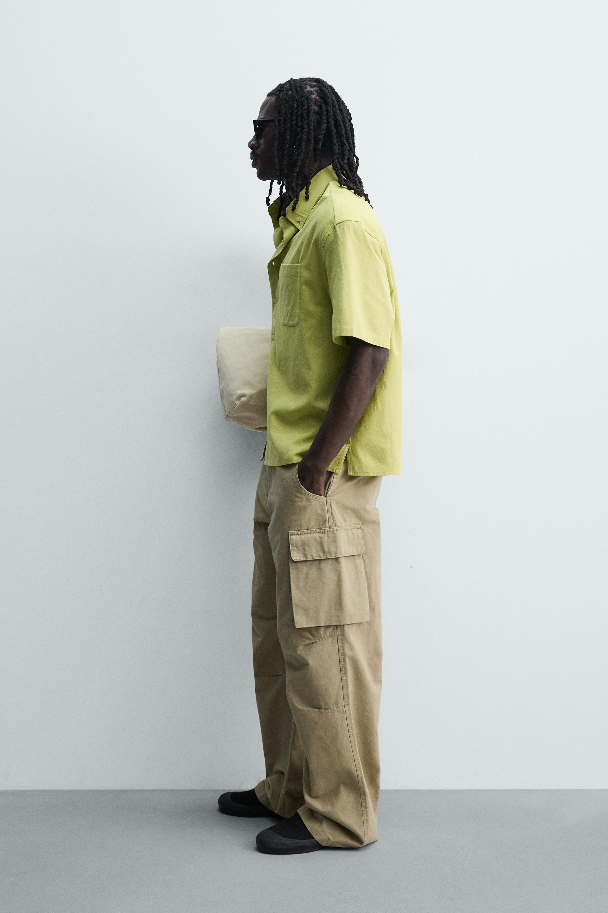 RELAXED FIT COTTON - VISCOSE SHIRT